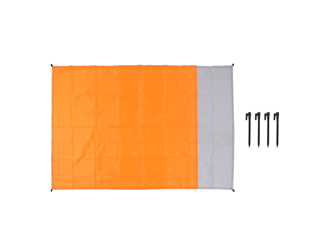 Esterilla De Playa Plegable E Impermeable De Poliéster, Portátil, Para Camping Y Picnics, Color Naranja Y Gris.