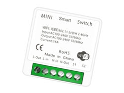Mini interruptor inteligente residencial con wifi y control por aplicación Tuya