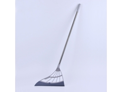 Escoba barredora con diseño desmontable, fácil de raspar, escobilla de goma compacta de silicona, barredora de pisos, gris