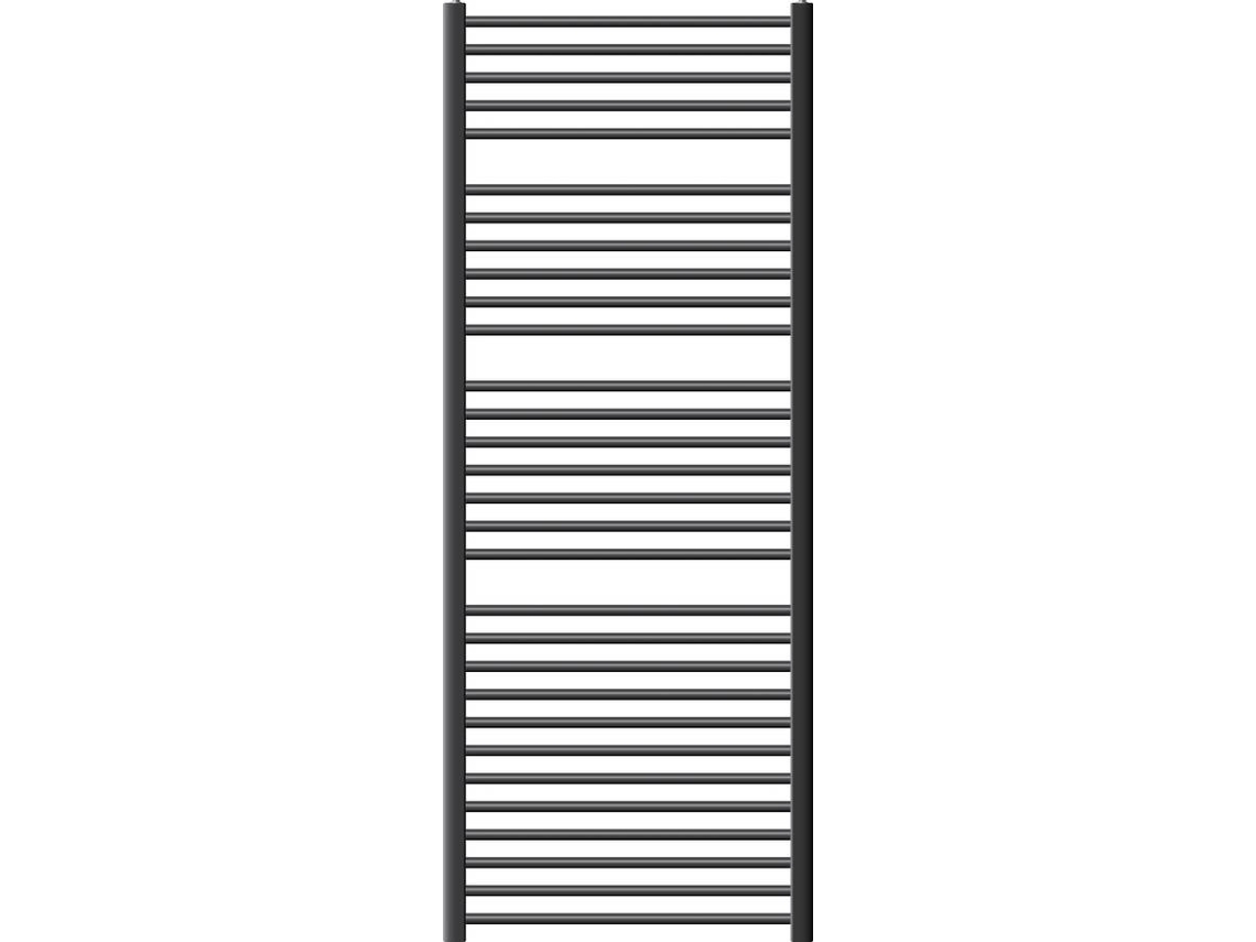 Radiador Toallero de Baño ECD Sahara con Conexión Lateral Antracita (Acero - 75 x 180 x 3 cm)