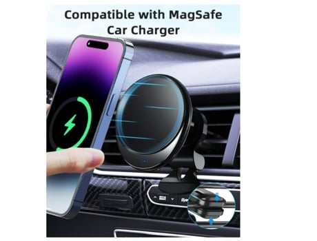 Cargador Coche Inalámbrico Magsafe Carga BISBISOUS Negro