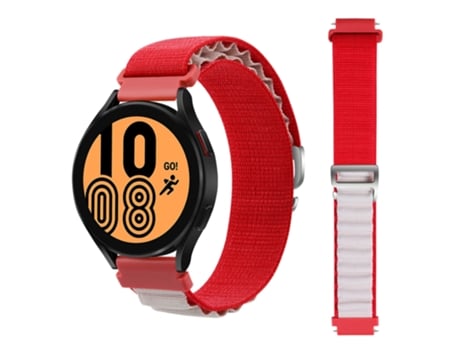Correa Loop Alpine para Garmin Forerunner 55 Rojo y Blanco