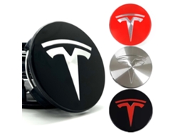 Paquete de 4 tapacubos/emblemas para ruedas Tesla - Car 77