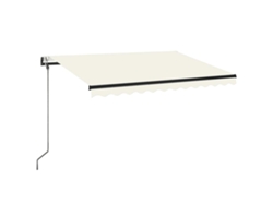 Maison Exclusive - Toldo Automático Con Led Y Sensor De Viento Crema 350x250 Cm