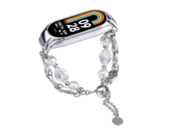 Pulsera de reloj de ónix con cuentas de cristal.