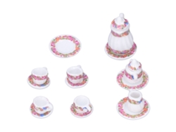 Juego De Té De Cerámica En Miniatura A Escala 1:12, Accesorios Para Casa De Muñecas, Decorativos Con Textura.