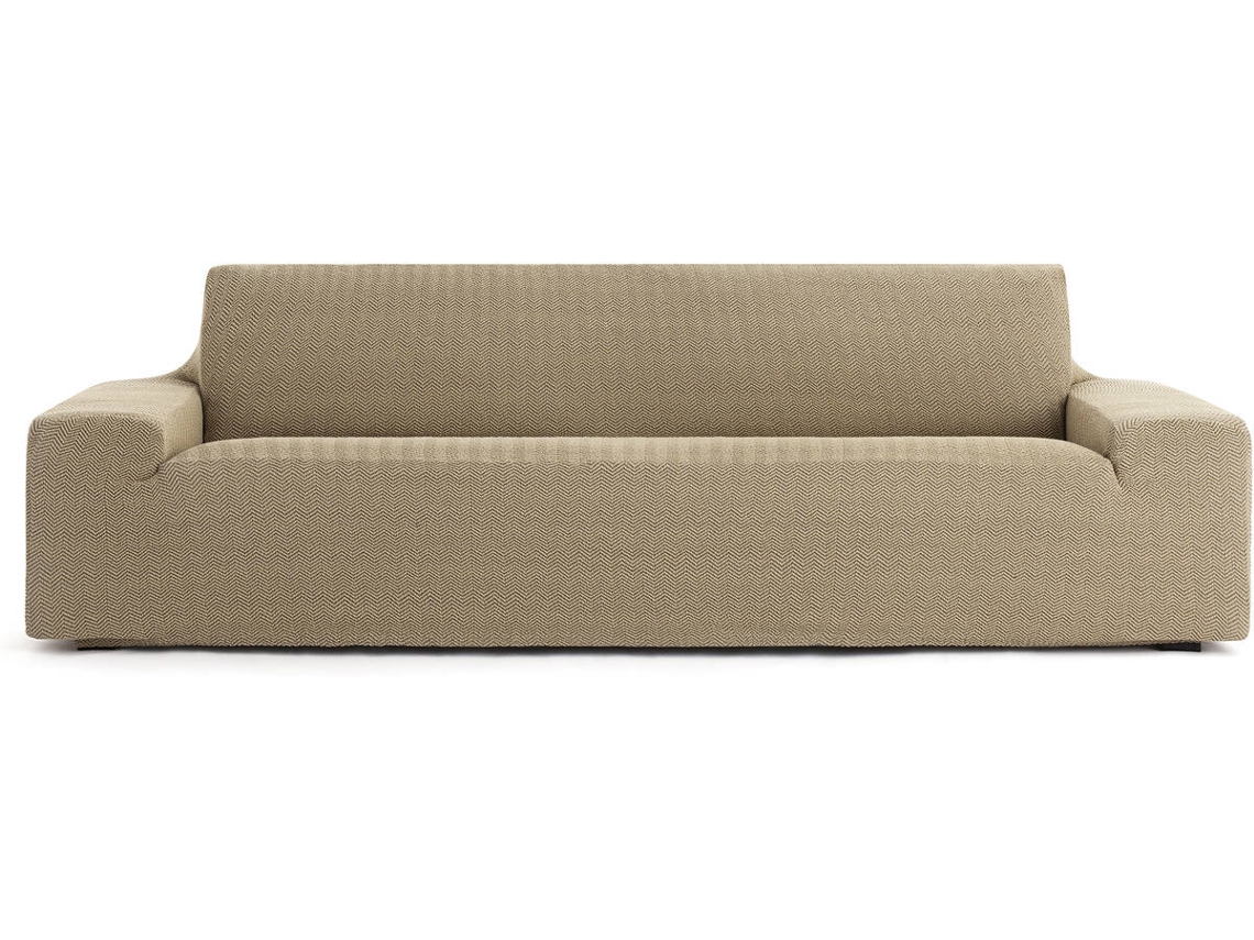 Funda de Sofá 5 Plazas EYSA Premium Jaz Tejido Multielástico (330 x 70 x 120 cm - Poliéster y Algodón - Beige)