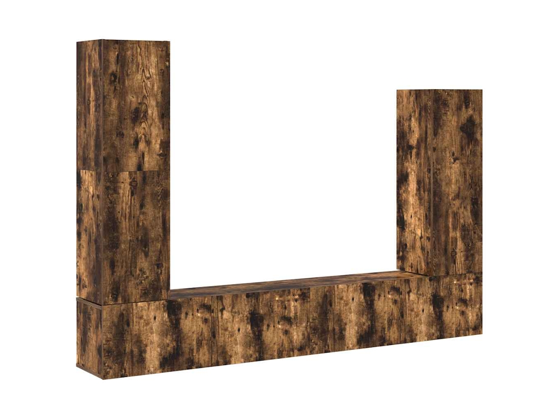 Maison Exclusive - Set De Muebles De Tv 4 Pzas Madera Contrachapada Roble Ahumado