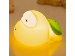 Lámpara de noche de tortuga de cabeza grande, linda lámpara de tortugas de anime con temporizador, luz de noche para bebé con 3 niveles de atenuación táctil (verde)