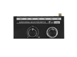 Conmutador De Audio De 6 Entradas Y 1 Salida Con Control De Volumen (3,5 Mm X 6,35 Mm)