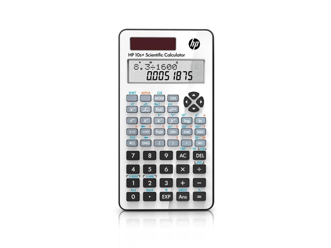 Calculadora Científica HP 10S Calculadora Científica de Bolsillo 12 Dígitos 2 Líneas Batería Solar Blanca