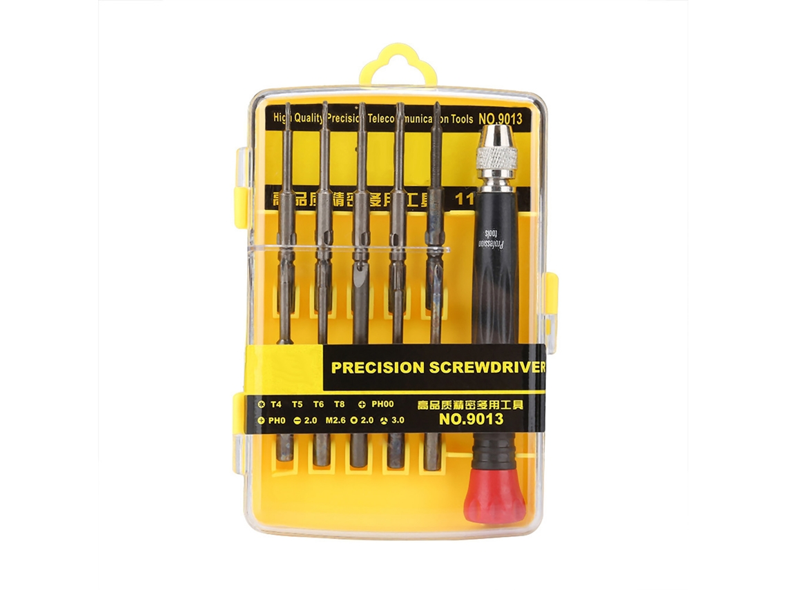 Kit De Parafusadeiras Multifuncional 7pcs Profissional Com Bits De Aço Para Reparos
