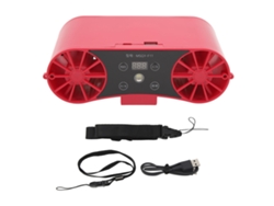 Ventilador portátil de cintura rosa de 5000 mAh con cordón.
