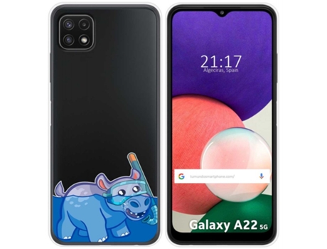 Carcasa Samsung Galaxy A22 5G TUMUNDOSMARTPHONE Dibujos Transparente Multicolor