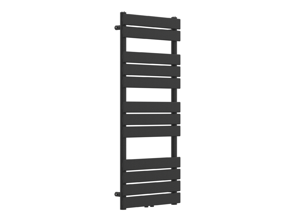 Radiador toallero mural Voss 615 W 12 lamas acero 120x50 cm Negro NEU.HAUS