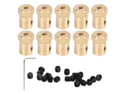 Ymsl Acoplamiento De Eje Hexagonal 6mm De Latón Flexible Para Motor Rc, Accesorio De Eje De Neumáticos De Coche, 10 Piezas Hxl