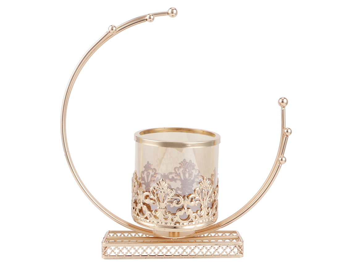 2026-portavelas De Hierro Forjado Decorativo Con Funda De Vidrio Para Hogar, Candelabro Retro Ornamento