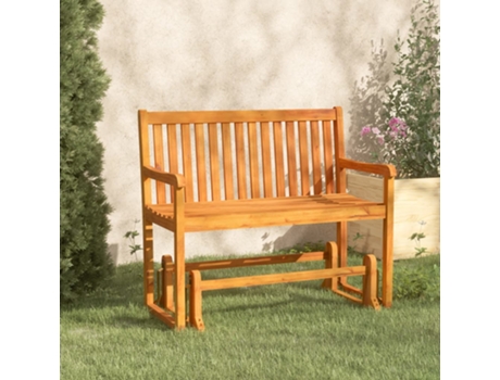 MAISON EXCLUSIVE Banco balancín de jardín 110 cm madera maciza acacia