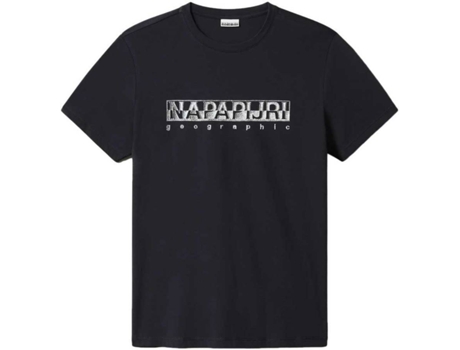 Camiseta de Hombre NAPAPIJRI Sallar Nautica Negro (2XL)