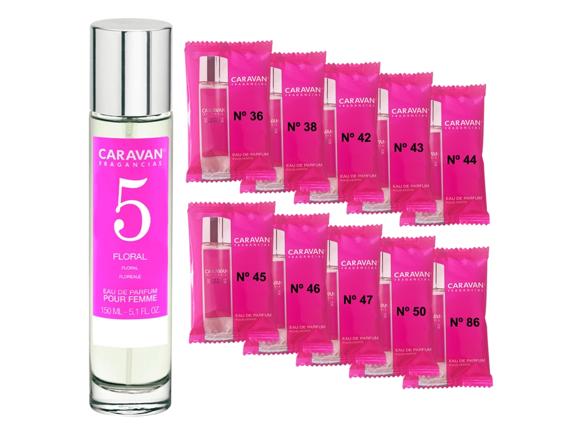 Perfume de mujer Caravan Nº5 150 ml Set de 10 Frascos Fragancia