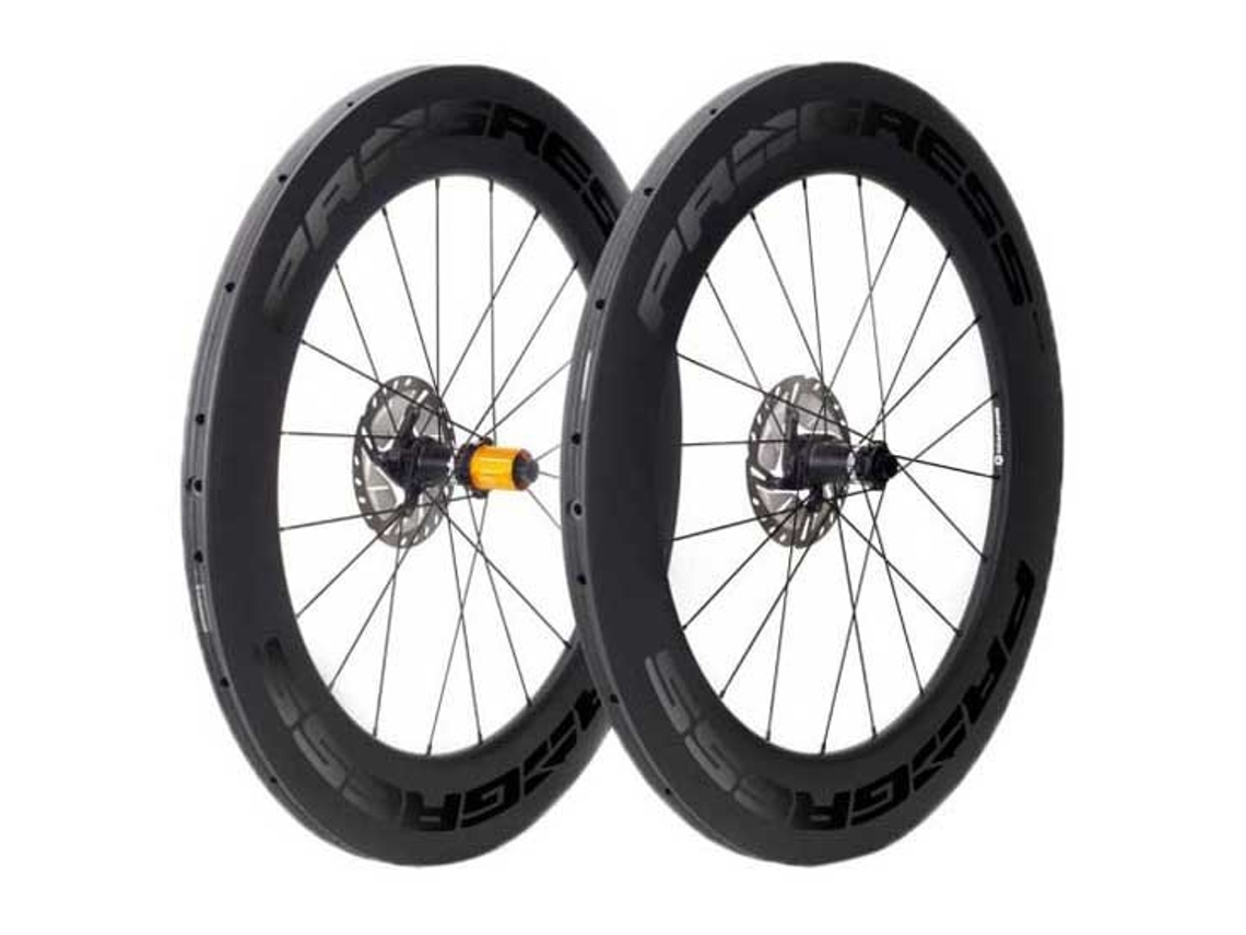 Par Rodas Estrada Space Disc Tubular Preto 12 X 100 / 12 X 142 Mm / Campagnoloprogress