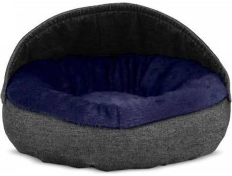 Cama Redonda para Perros y Gatos GAUTY Denim y pelo (Azul y Denim Negro - 57 cm)