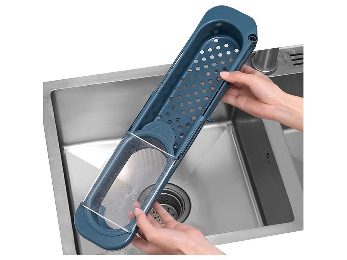 2026da-rack De Desagüe De Cocina Linjou Telescópico Estante De Fregadero Para Esponjas Y Paños (azul Oscuro)