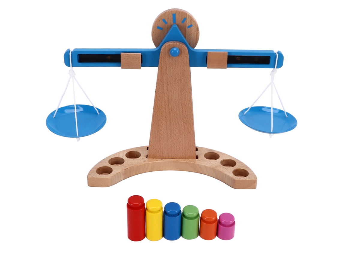 -juego De Balanza De Madera Educativo Para Niños Juguete De Balanza Matemática Didáctico