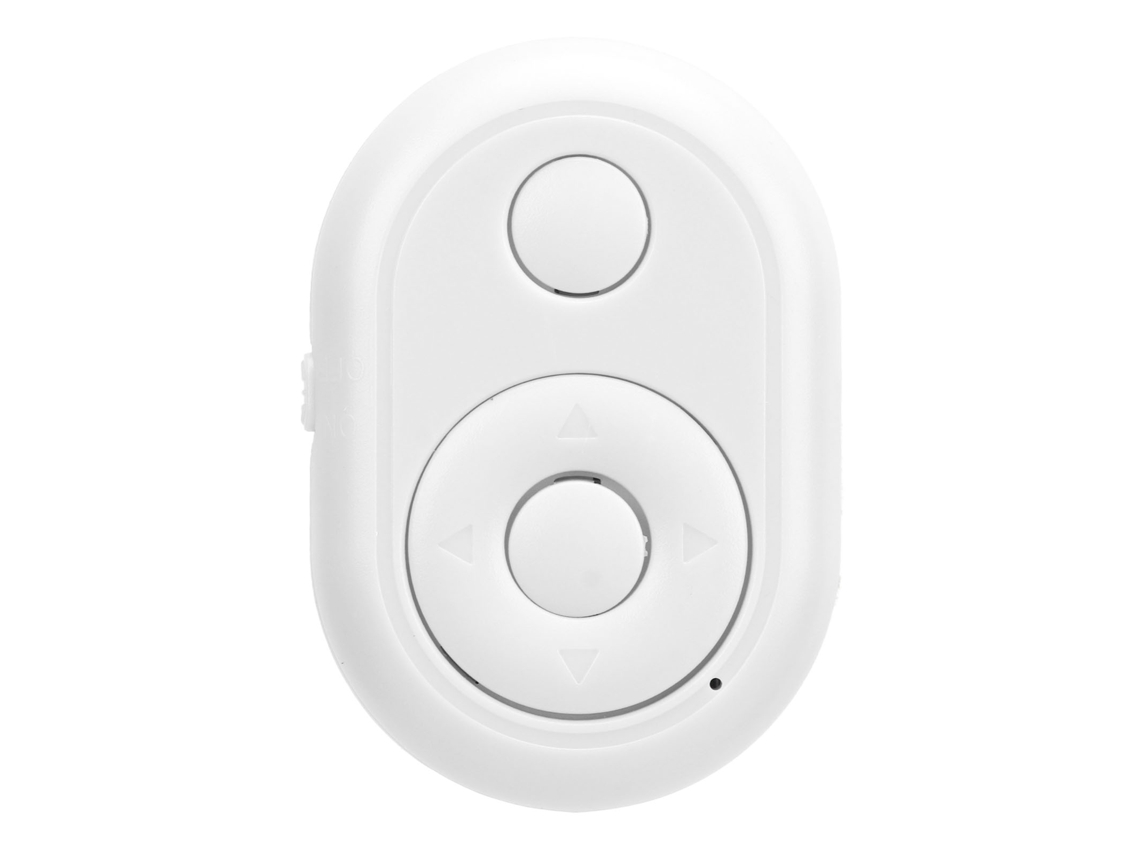 Control remoto inalámbrico para cámara, botón para selfies, disparador Bluetooth para teléfono móvil.