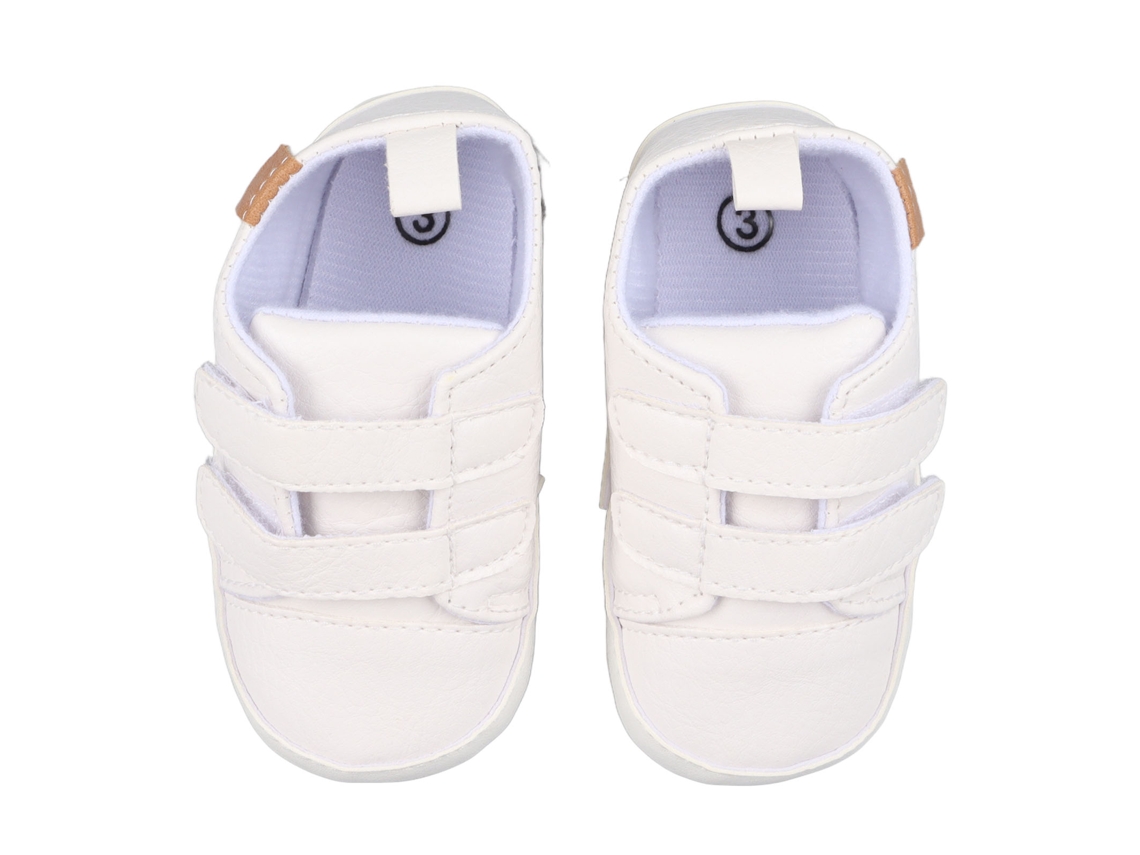 Zapatillas Deportivas De Piel Sintética Para Bebé Niño/niña, Informales, Bonitas, Antideslizantes, Blancas, Talla 3
