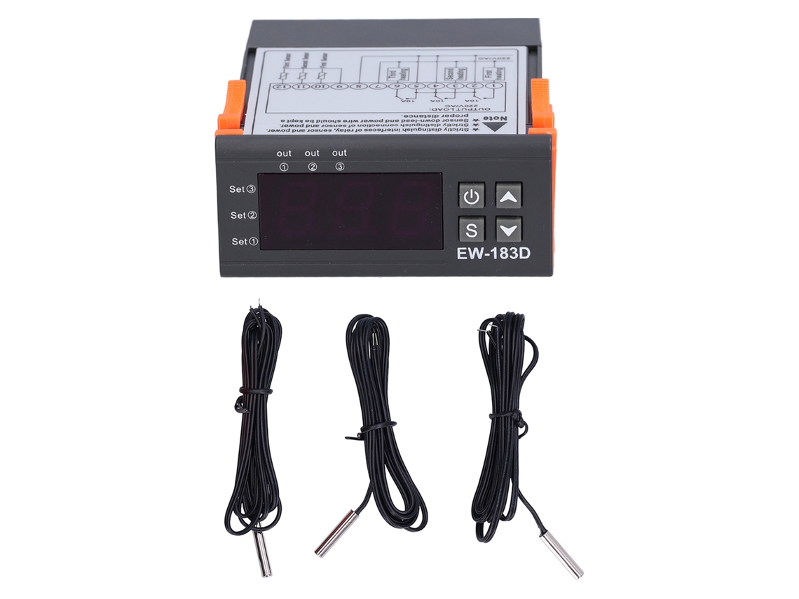 Termostato Digital Lcd Controlador De Temperatura Regulador Ajustable Hw‑183d Para Calefacción Y Enfriamiento