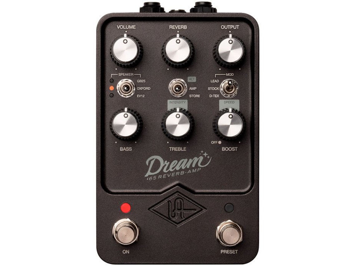 Pedal de efectos de modelado vintage Universal Audio GPM DRM Reverb Vibrato