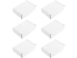 Juego De 6 Cajas De Cartón Blanco Ultrarrígidas De 15 X 10 X 4 Cm, Vacías, Con Bordes Lisos