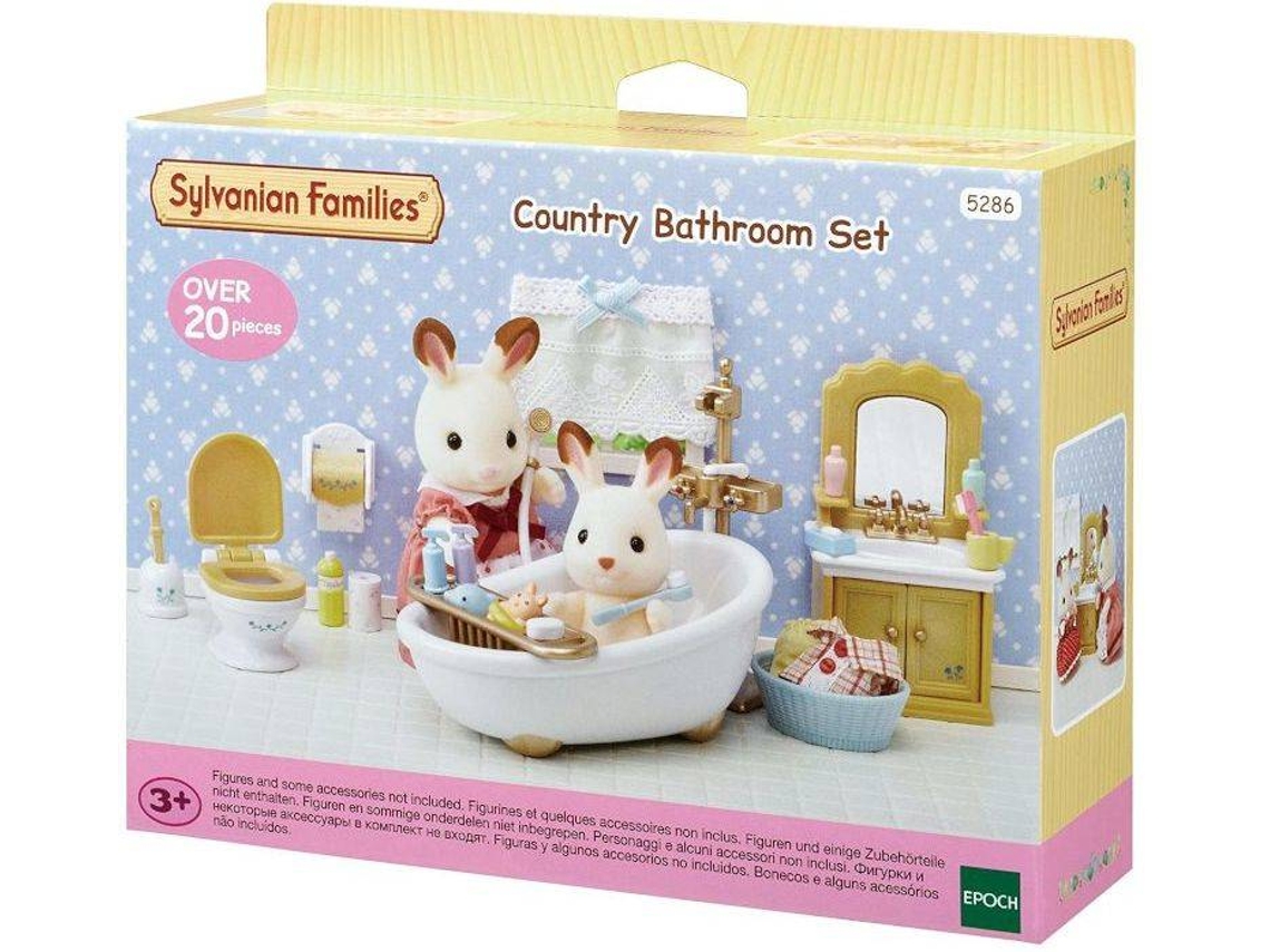 Conjunto de Jugar EPOCH D'ENFANCE Sylvanian Families: Baño Country