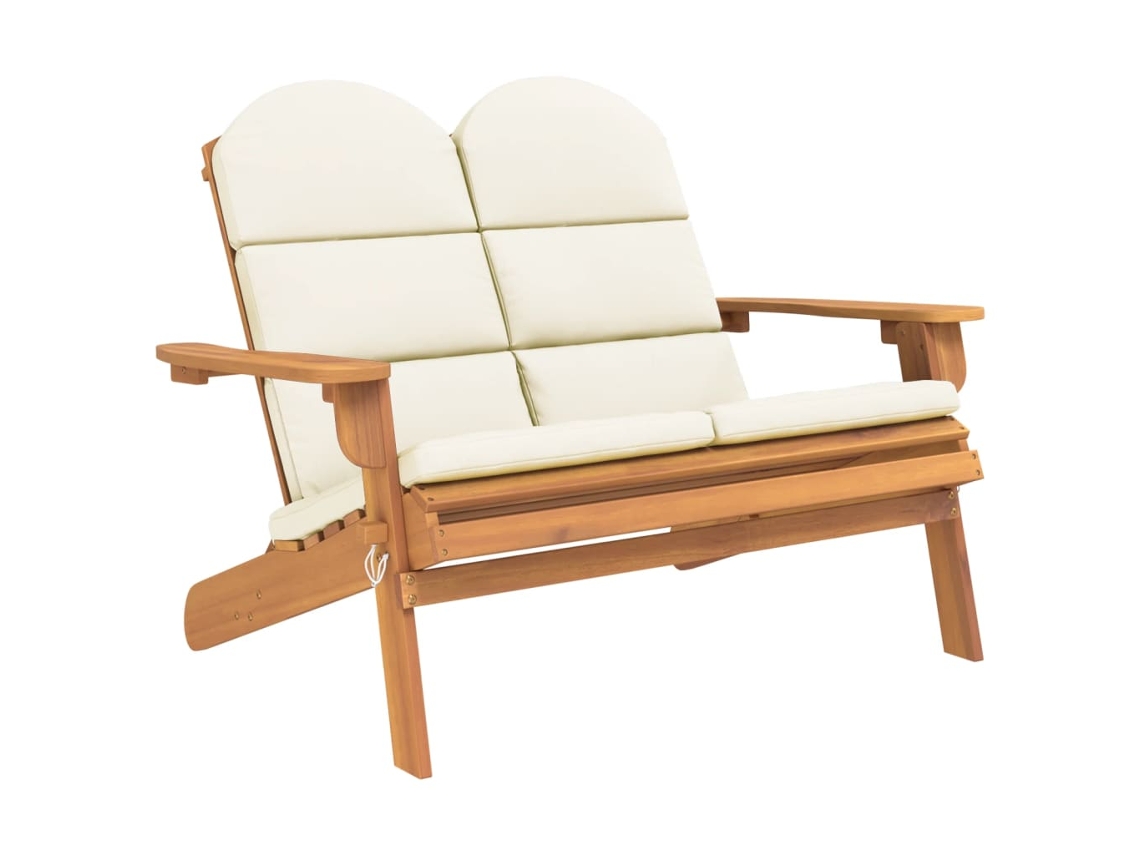 Maison Exclusive - Banco De Jardín Adirondack Con Cojines Madera De Acacia 126 Cm