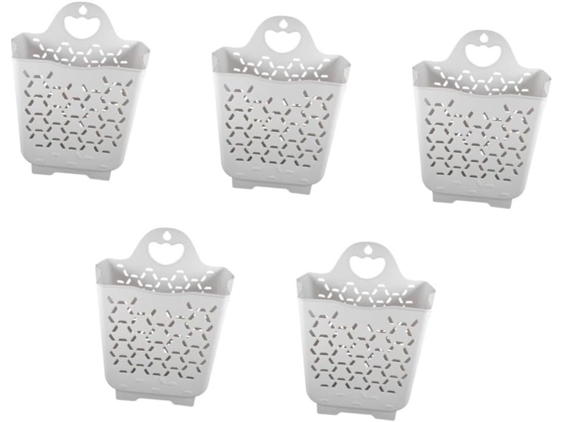 5 Piezas, Contenedor De Pp, 5 Piezas De Cesto De Ropa Plegable Para Montaje En Pared