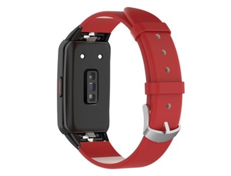 Correa de piel auténtica liberación rápida para Huawei Band 6/Honor Band 6 - tinto