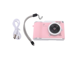 Cámara Digital 4k 48mp 18x Zoom Autoenfoque Antishake Pantalla 2.4" Luz Integrada Compacta Para Estudiantes Viajes Rosa