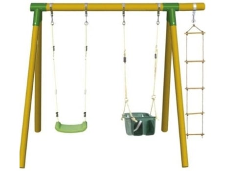 Columpio MASGAMES Con Asiento De Bebé (2.78x 1.66x1.92m - Amarillo - Edad Mín. Recomendada:3)