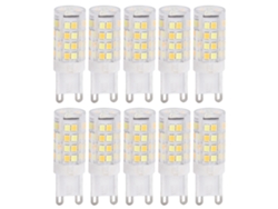 Bombilla LED 2026, 10 unidades, G9, 220 V, cerámica, regulable, reemplazo para bombilla halógena de lámpara de araña.