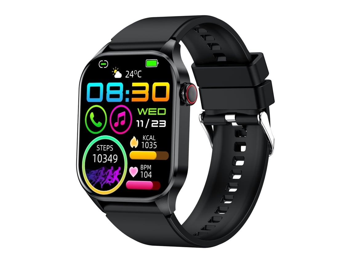 Reloj inteligente de 2,04 pulgadas con monitorización de oxígeno en sangre por infrarrojos, pantalla AMOLED, IP68, canales de monitorización de salud
