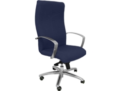 Silla de Escritorio Ejecutiva PYC Caudete Azul con ruedas antiarañazos (Brazos Fijos - Tejido)