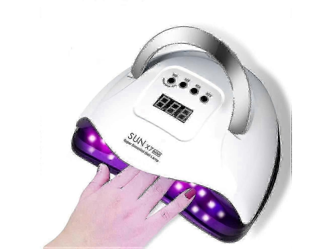 Lámpara de uñas UV LED de 180 W, 57 LED, secado rápido para gel, lámpara de curado portátil con mango y 4 ajustes de temporizador GOKOCO