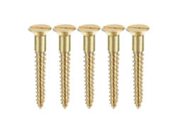 100 Tornillos De Latón De Cabeza Plana Ranurada M4 X 40mm Para Madera