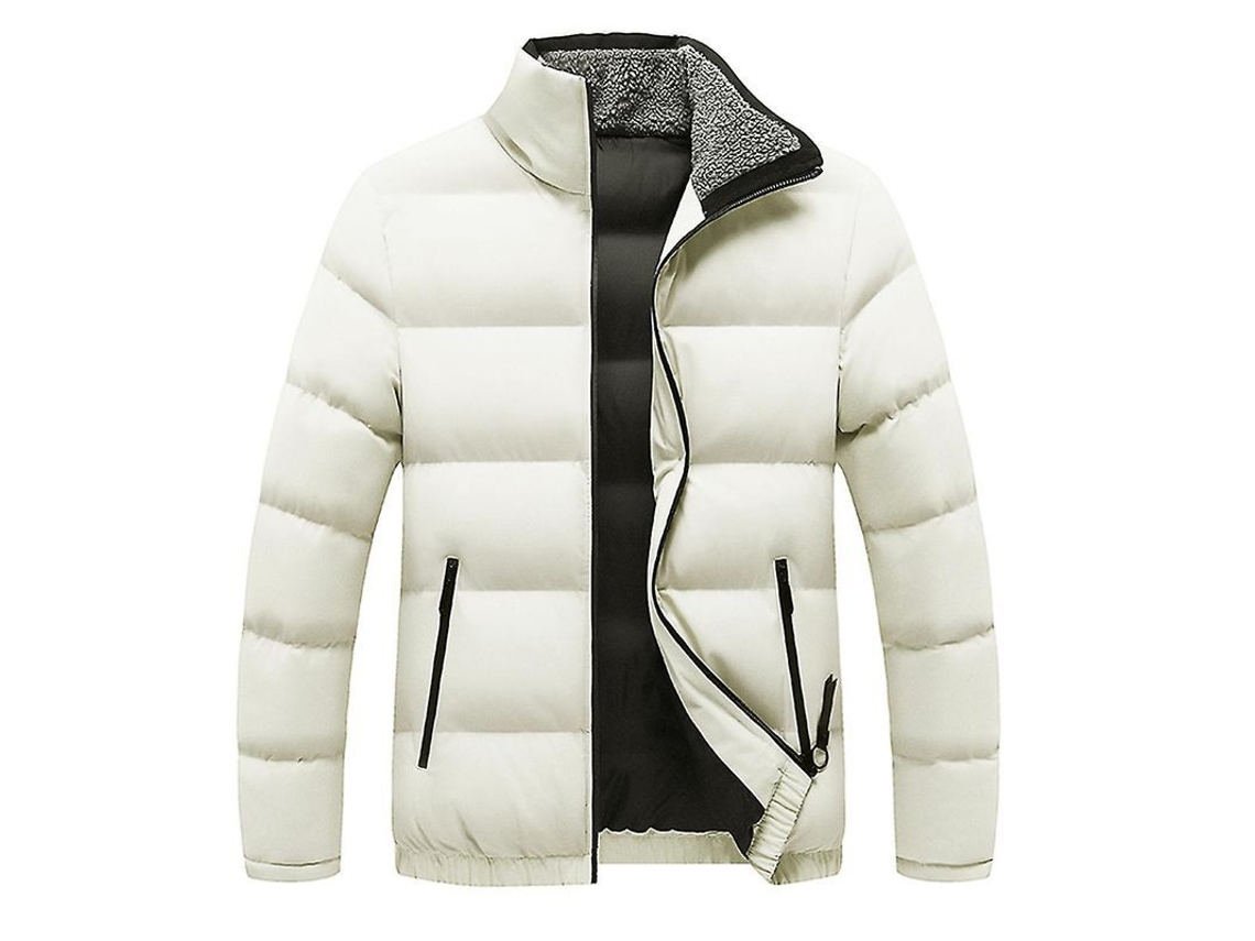 2026-abrigo Casual De Exterior Para Hombre Con Cuello Alto Sólido Relleno Caliente Mystdiy