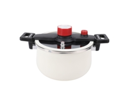 Asador antiadherente de acero inoxidable para cocinas de inducción y gas.