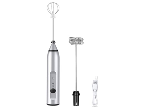 Espumador de leche portátil, fabricante de espuma eléctrico recargable por USB, mini mezclador de bebidas con espumador de leche de 3 velocidades, ...