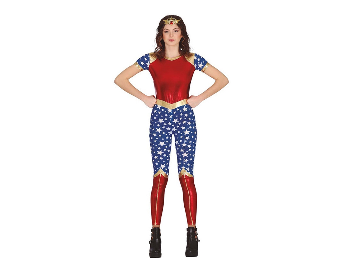 Disfraz Unisex GUIRCA Heroína Estrella Roja y Azul  (14 - 16 años)