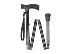 Bastón plegable y ajustable, retráctil, fácil de transportar y usar, con 5 alturas ajustables, ligero y duradero.