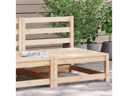 Sofá Jardín | Sofá De Exterior Sin Reposabrazos Madera Maciza De Pino 70x70x67 Cm Wsd628690